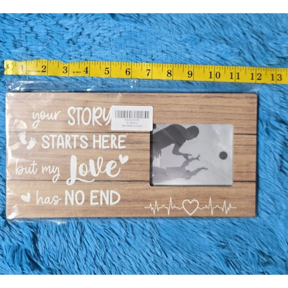 Baby Sonogram Photo Wooden Frame For Hanging Or Leaning Fits 4